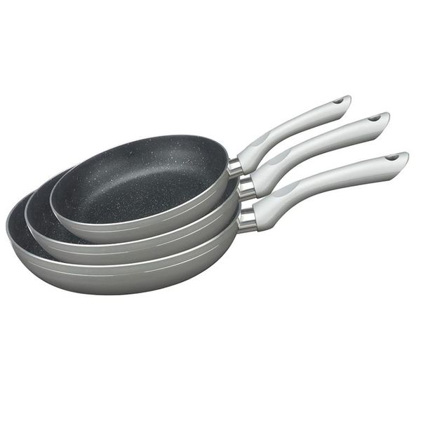 Piece Marble Coating Frypan Set - Silver image