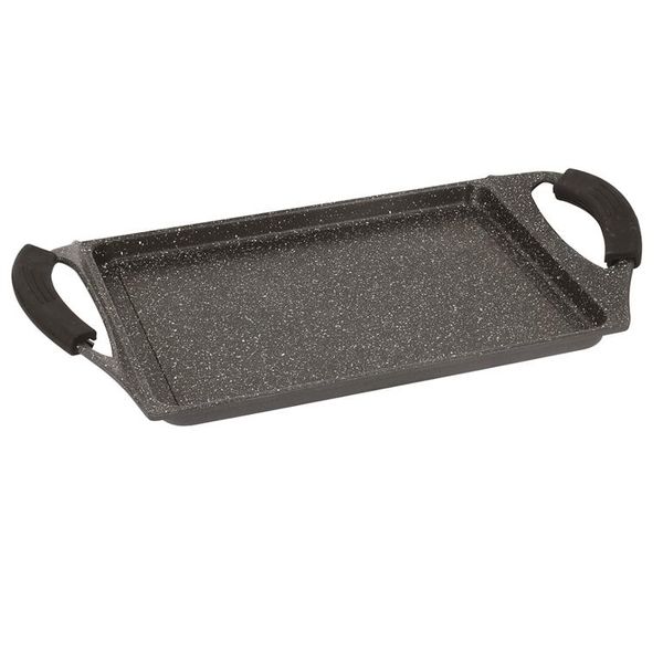 Royalty Line 34cm Marble Coating Oven Safe Grill Plate - Black
