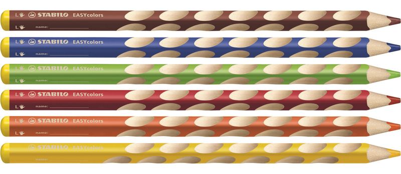 Stabilo: Easycolors Ergonomic Colour Pencil Left-Handers - Assorted Box 6's