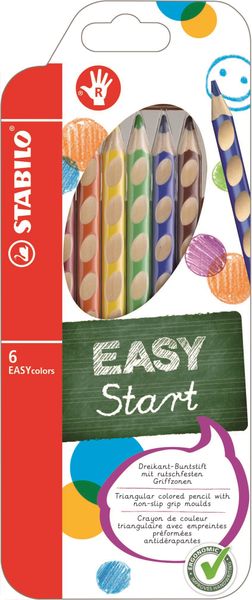 Stabilo: Easycolors Ergonomic Colour Pencil Right-Handers - Assorted Box 6's New