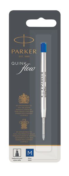 Parker Quink Flow Refill - Ballpoint Pen - Medium Nib - Blue Ink