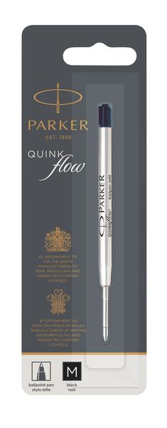 Parker Quink Flow Refill - Ballpoint Pen - Medium Nib - Black Ink
