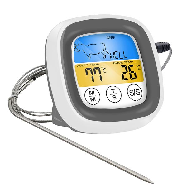 Digital Meat Thermometer - Grey &amp; White