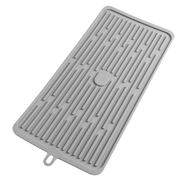 Foldable Creative Drain Silicone Drying Pad - Grey