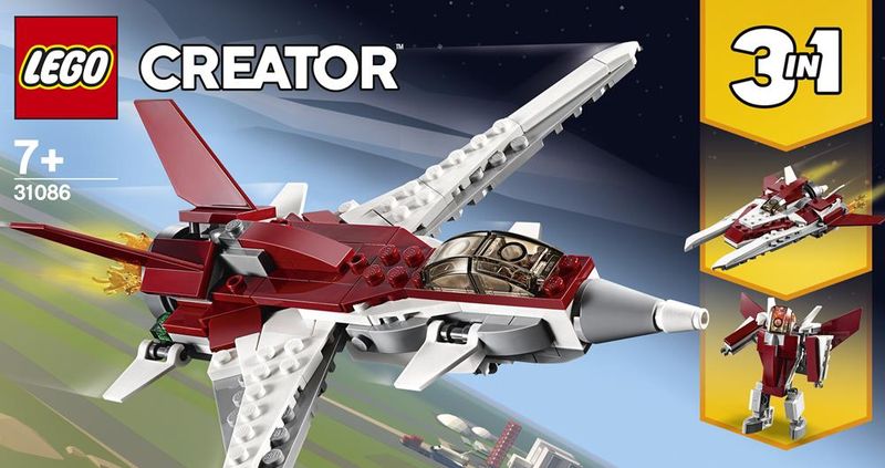 LEGO Creator 3in1 Futuristic Flyer Robot Set 31086