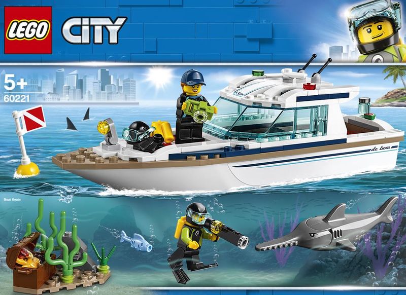 LEGO City Diving Yacht Deep Sea Boat Set 60221