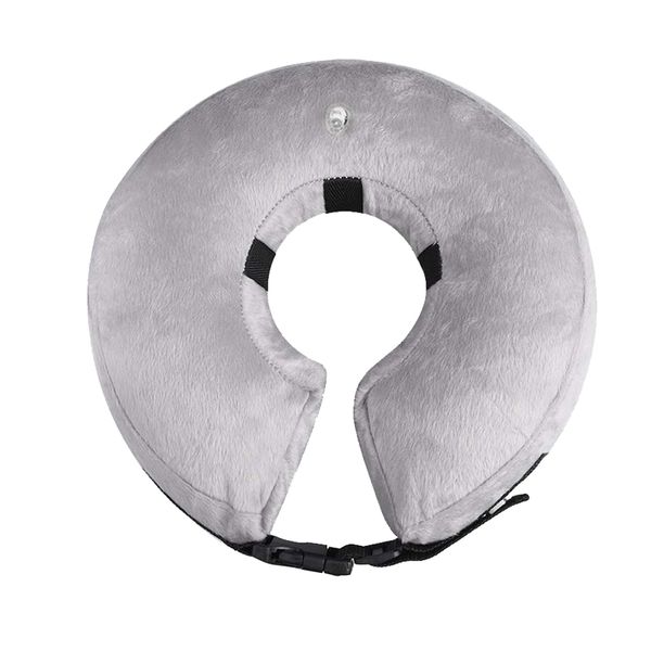 Protective Inflatable Pet Collar - Gray (Size: L)