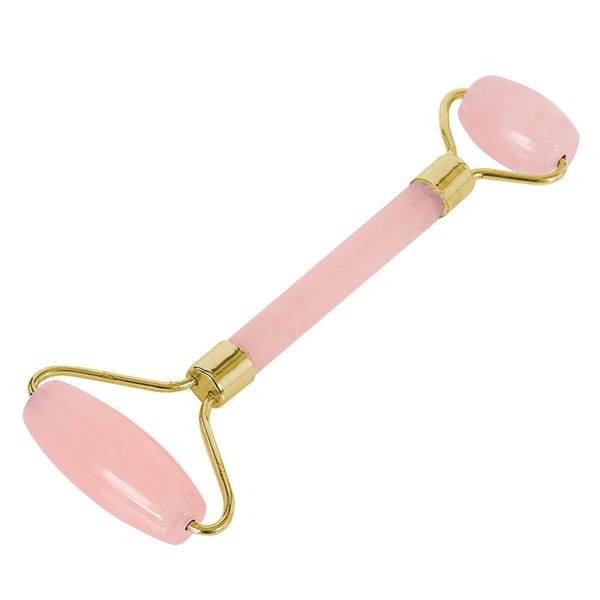 Natural Crystal Stone Massage Jade Derma Roller - Pink