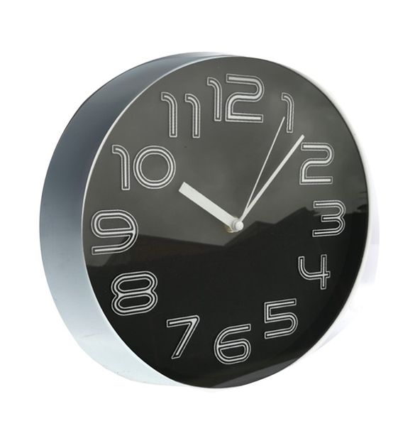 Black Home Decor 3 Dimensional Analogue Kitchen Wall Clock