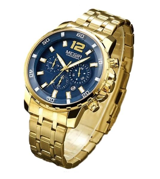 Megir 2068G Men Luminous Display Chronograph Business Quartz Watch