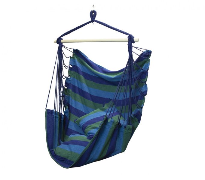 Suite Lifestyle - Hammock Scoop Chair - Blue Stripe