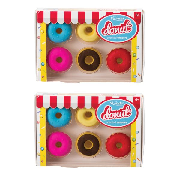 Eraser Scented Donut Set - (6 Piece) 2 Pack