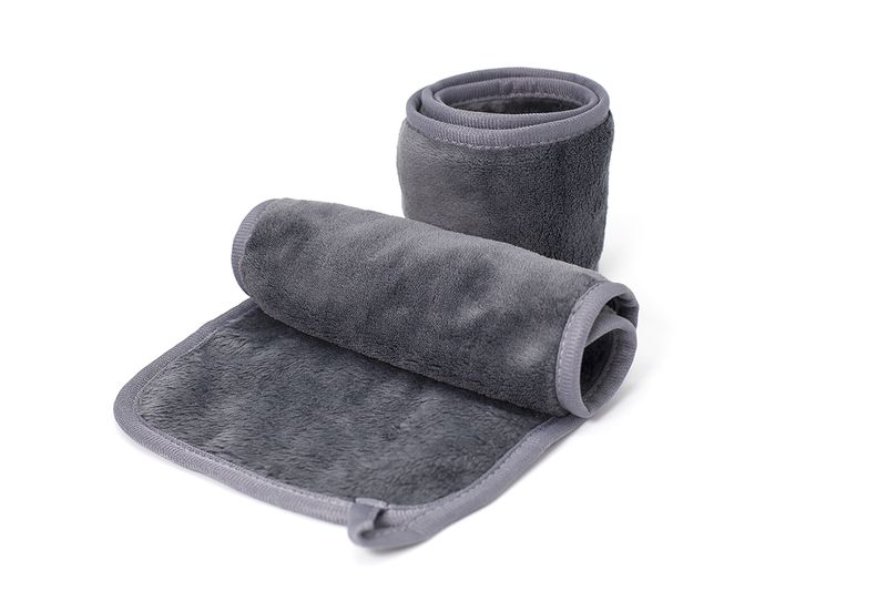Wonder Towel Mommy Makeup Eraser Cloth &amp; Head Band - Grey