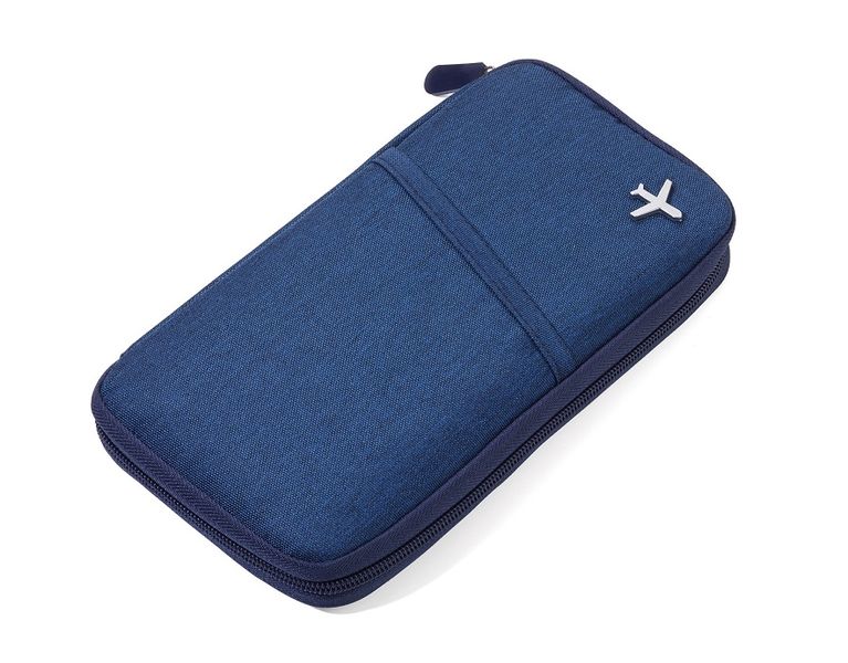 Troika Travel Document Case with RFID Fraud Prevention Safe Flight Blue