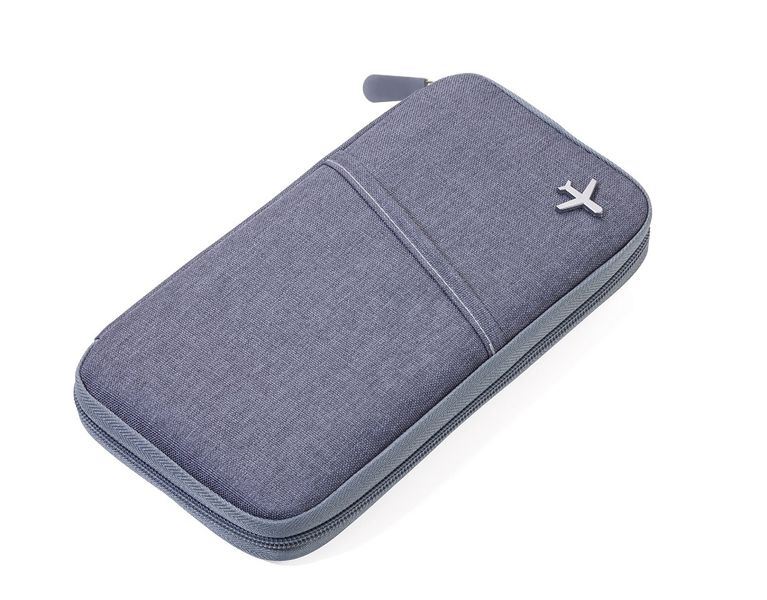 Troika Travel Document Case with RFID Fraud Prevention Safe Flight Grey