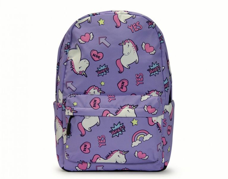 Kids Backpack - Unicorns - Purple