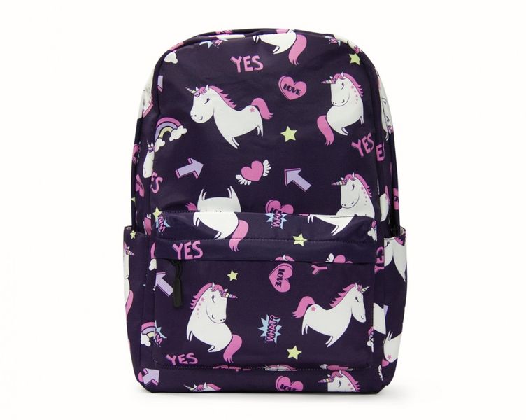 Kids Backpack - Unicorns - Navy