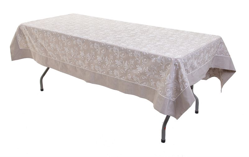 Cottonbox Polycotton Troya Taupe - Square Tablecloth