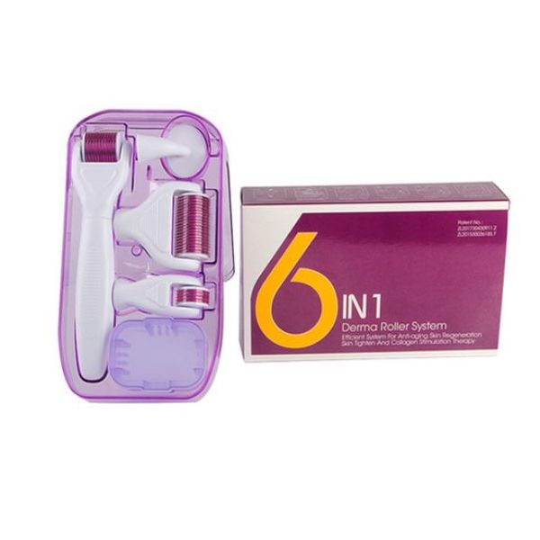 6 In 1 Derma Roller Set - Purple