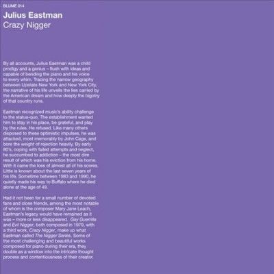 Julius Eastman - Crazy N Gger (Vinyl)