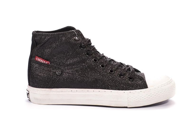 Carrera - Women's Hi-Top Glitter Dusted Sneakers-Silver