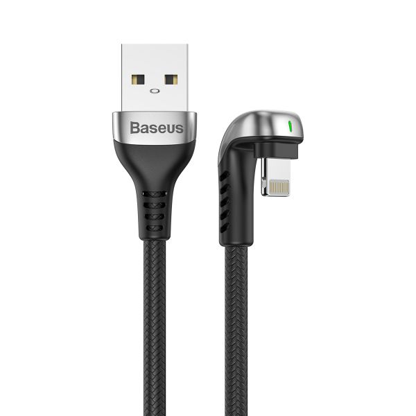 Baseus 1m - 2.4a Green Series Usb Type-a 2.0 to Lightning Cable - Black