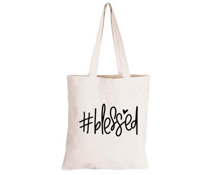 Hashtag Blessed - Eco-Cotton Natural Fibre Bag