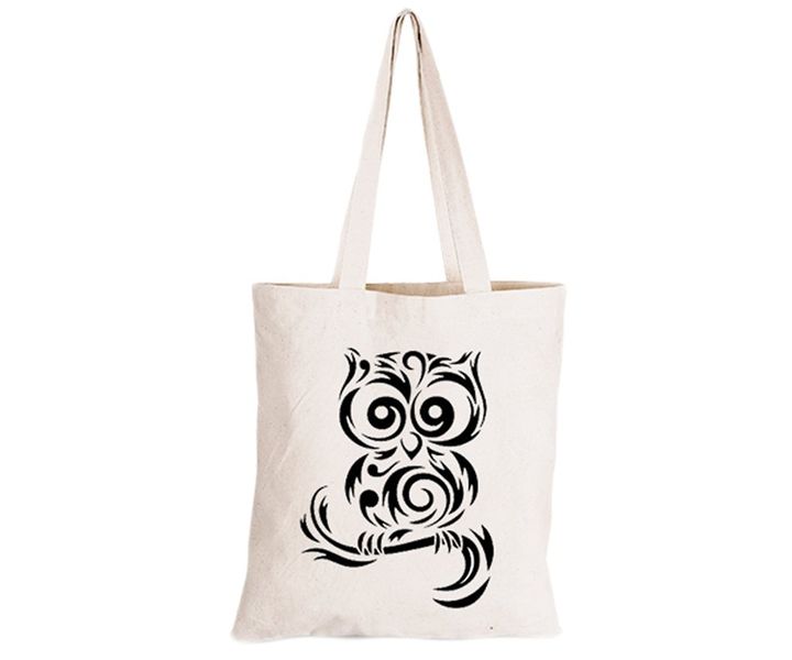 Owl - Eco-Cotton Natural Fibre Bag