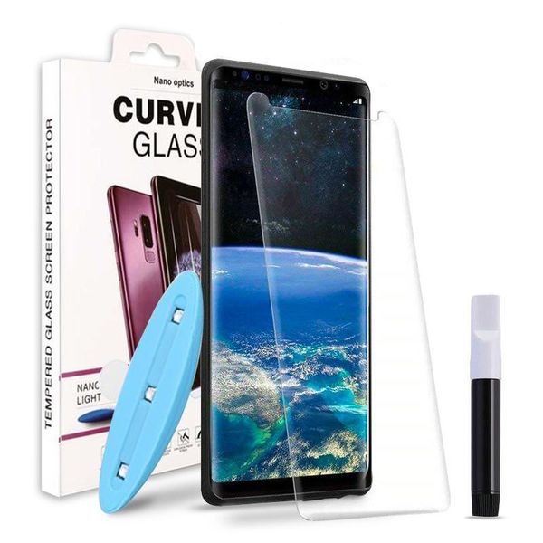 UV Nano Liquid Full Glue Curved Tempered Glass Compatible With Samsung S9