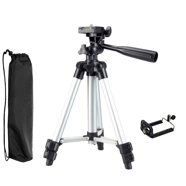 Portable Aluminium Tripod with Carrying Bag - Silver