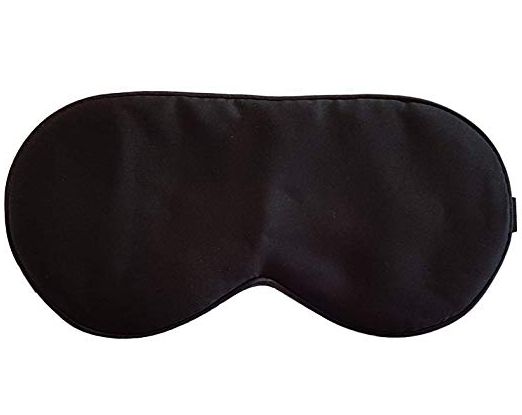 Better Sleep 100% Mulberry Silk Sleeping Mask with Adjustable Strap (Black)