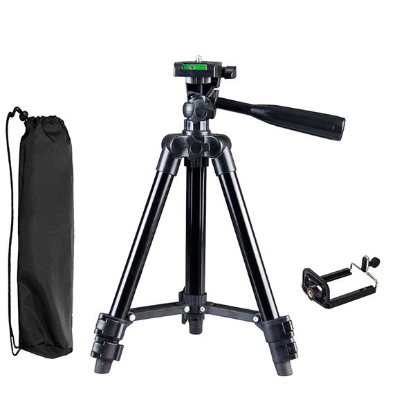 65cm Portable Aluminium Travel Tripod with Carrying Bag - Black