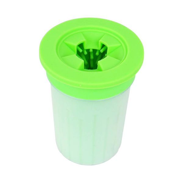 Portable Silicone Pet Foot Cleaning Brush Cup - Green