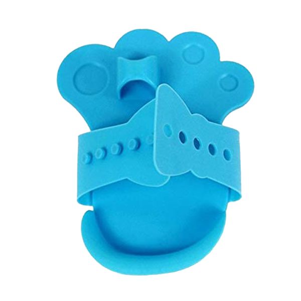 Pet Rubber Grooming Massage Brush - Blue