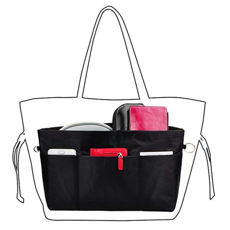 Multi Pocket Travel Handbag Organizer Black Shop Today. Get it