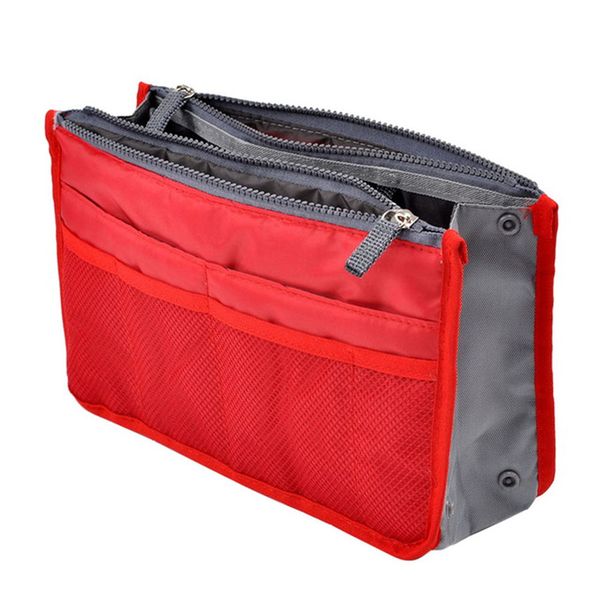 Multi-Pocket Handbag Purse Organizer - Red
