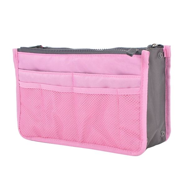 Multi-Pocket Handbag Purse Organizer - Pink