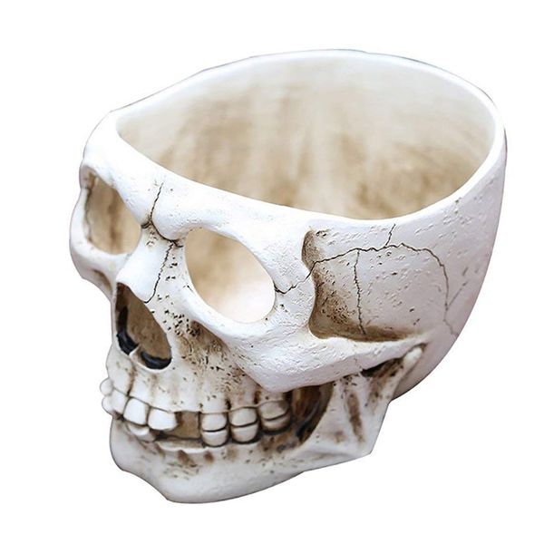 Artificial Skull Head Resin Flower Pot