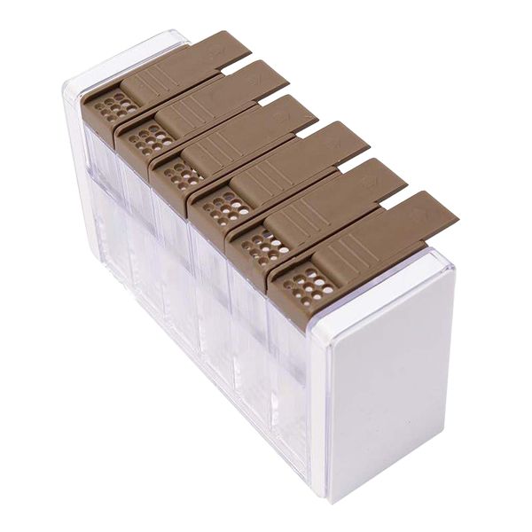 6 In 1 Kitchen Spice Containers - Grey