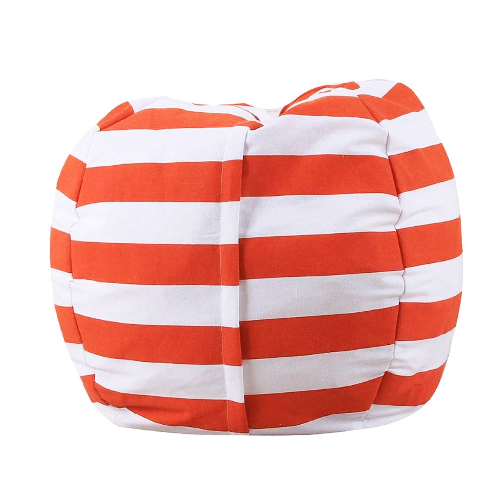 Kids Stuffed Animal Storage Bean Bag Chair Orange Stripes Shop
