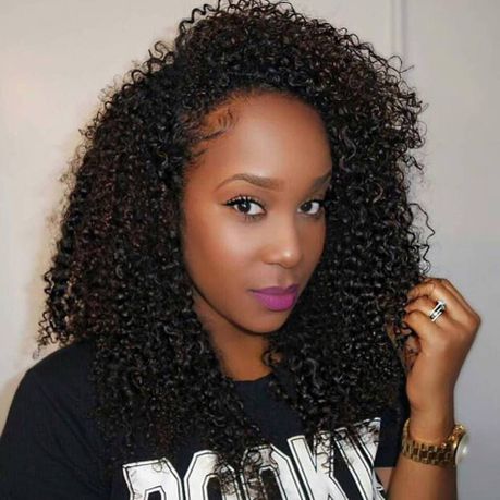 Mongolian Kinky Curly Hair Extension Brazilian 18 Inches Bundle Of