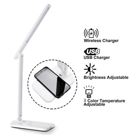 smart qi wireless charging lamp