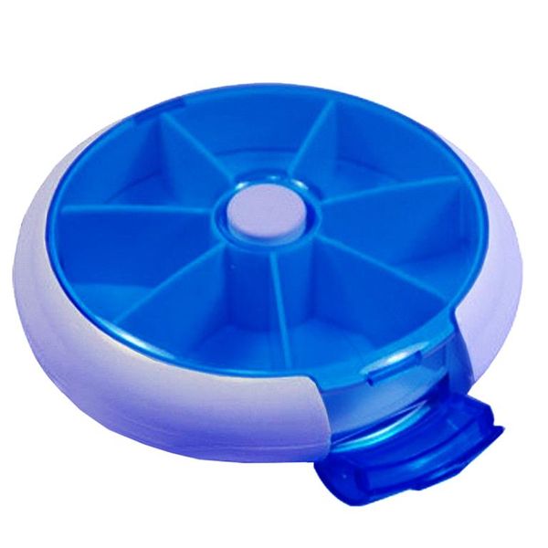 Portable Travel 7 Slot Pill Box - Blue