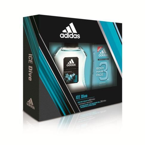 Adidas Ice Dive Gift set 100ml EDT+250ml 3 IN 1 Shower Gel