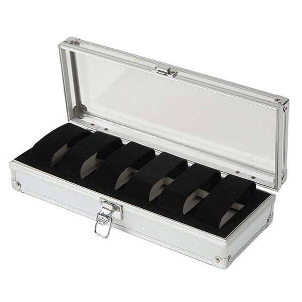 Aluminium Watch Box - 6 Grid