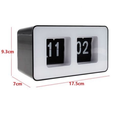 Flip Clock Retro Digital Flip Down Clock Battery Operated Clock for Home  Office Décor (Front White)