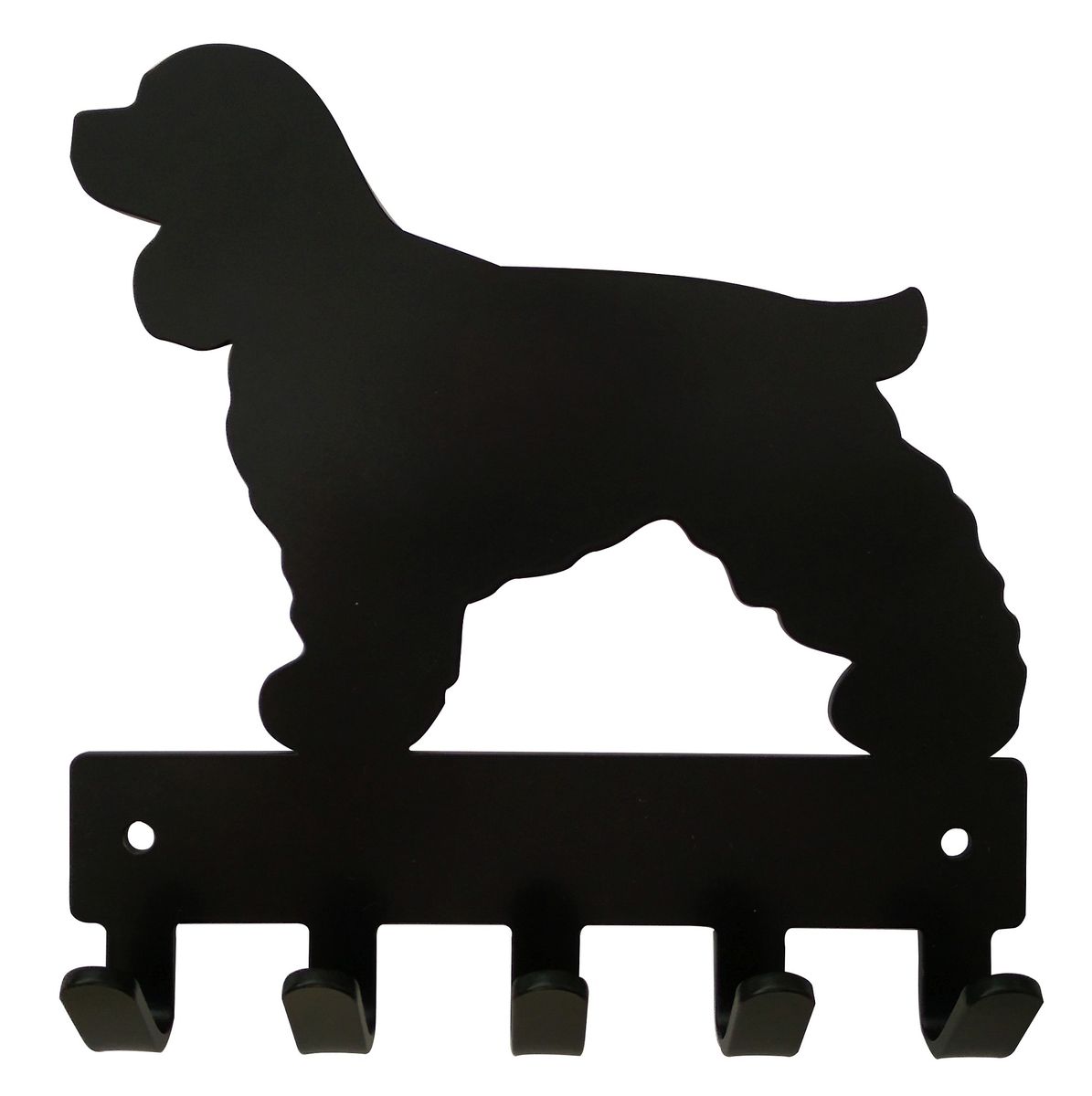 Cocker Spaniel Key Rack & Leash Hanger 5 Hooks Black Shop Today