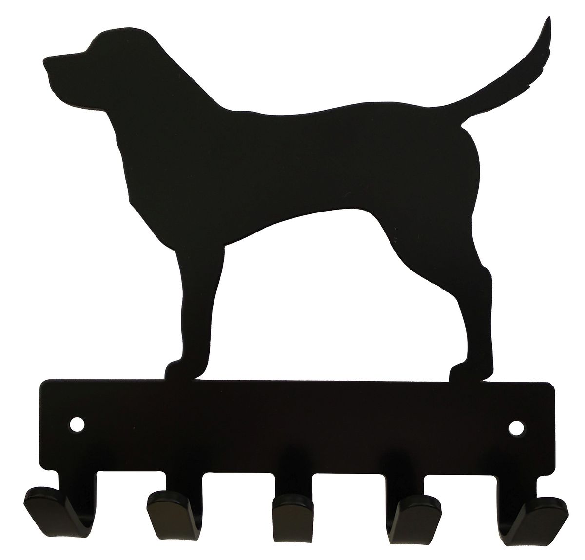 Labrador Retriever Key Rack & Leash Hanger - 5 Hooks - Black | Shop ...