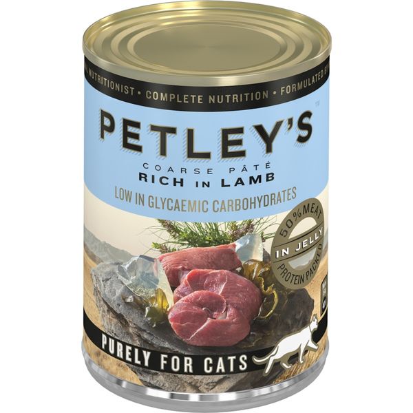 Petley's Cat Food Pate with Lamb 375g Pack of 12