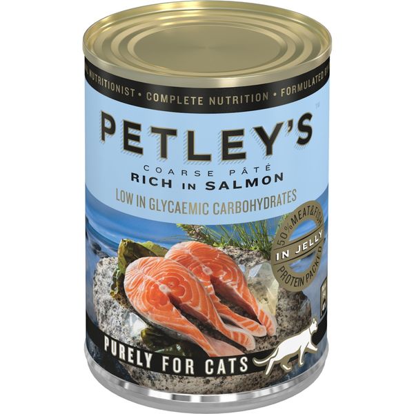Petley's Cat Food Pate with Salmon 375g Pack of 12